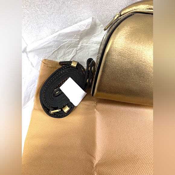 Patricia Nash Pilzone Mini Leather Frame C/B Bag. Antique Gold. - Picture 13 of 17